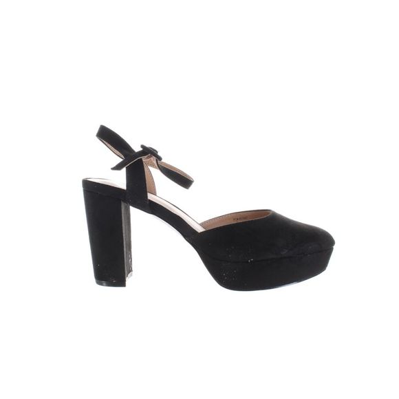 Journee Collection Shoes Journee Collection Womens Black Ankle Strap Heels Size 8 Medium B M
